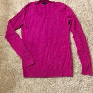 Tommy Hilfiger Cable Knit Crew Fit Sweater, Size Medium